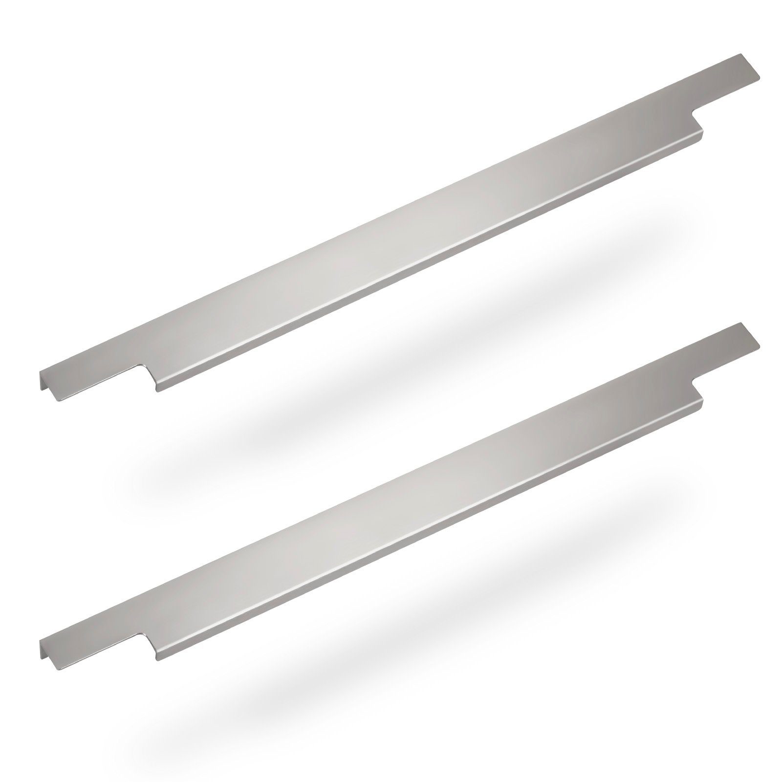 SO-TECH® Möbelgriff BLANKETT Slim Chrom matt Profilgriff zum Schrauben (2-St), Griffleiste 145mm, wird an die Frontinnenseite verschraubt