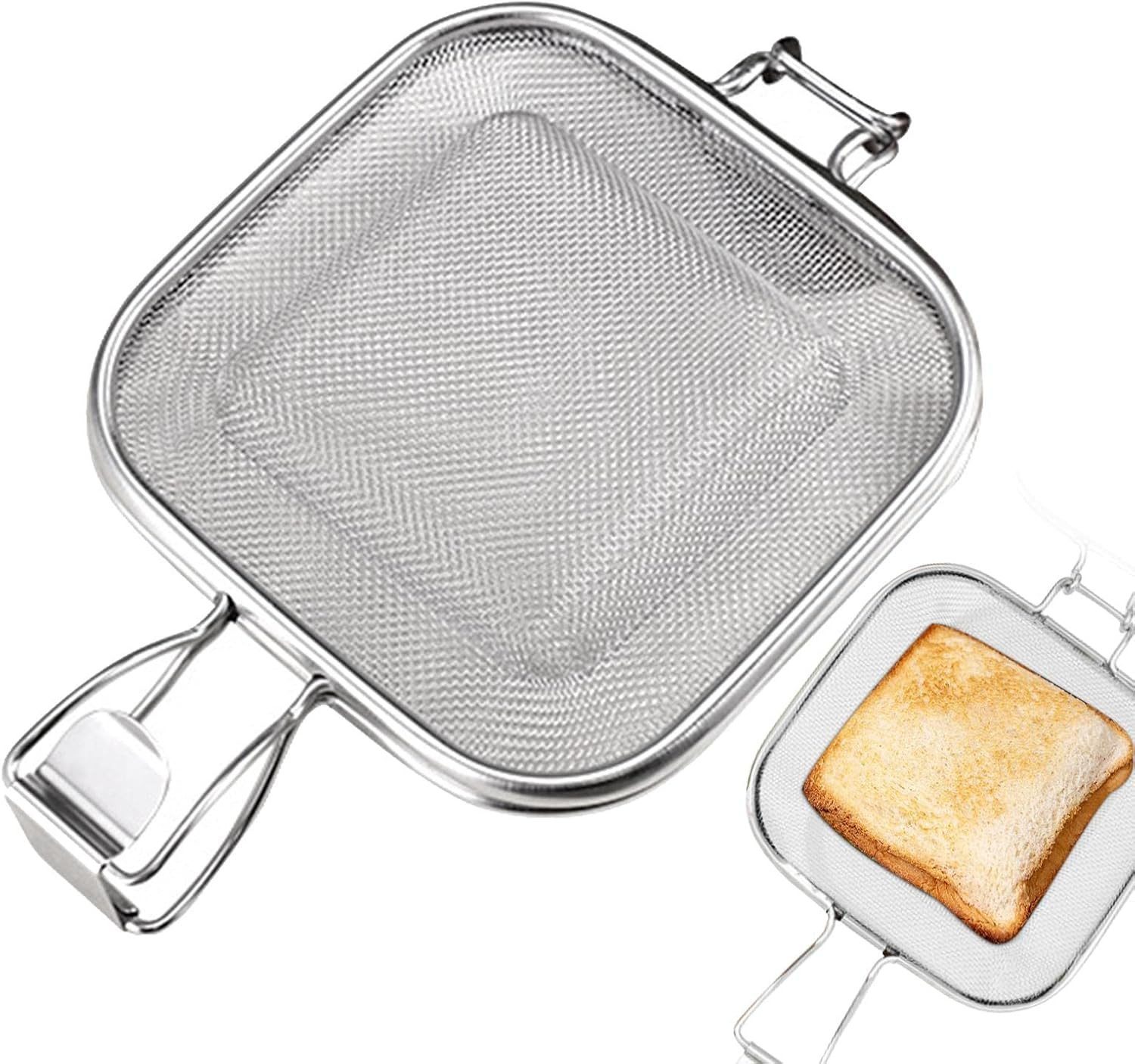 FELIXLEO Sandwichzange Sandwich Presse Edelstahl Für Toast Panini Ofen Backen
