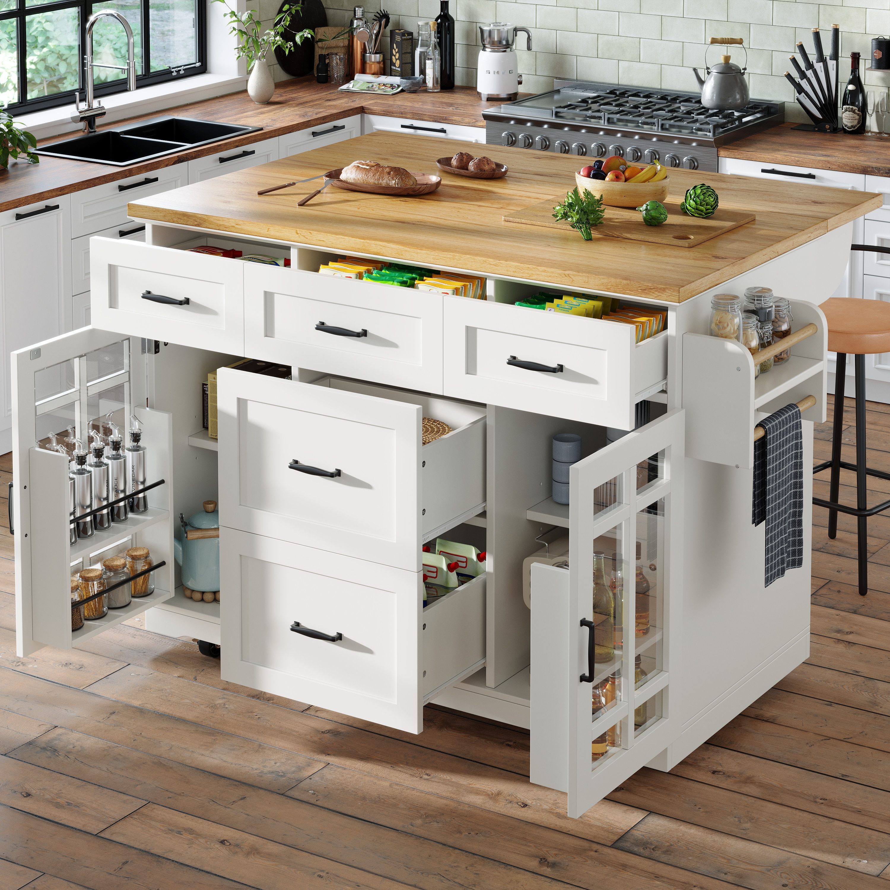 MODFU Küchenwagen Multifunktionale Kücheninsel,Buffetschrank, (Gesamtmaße ( günstig online kaufen