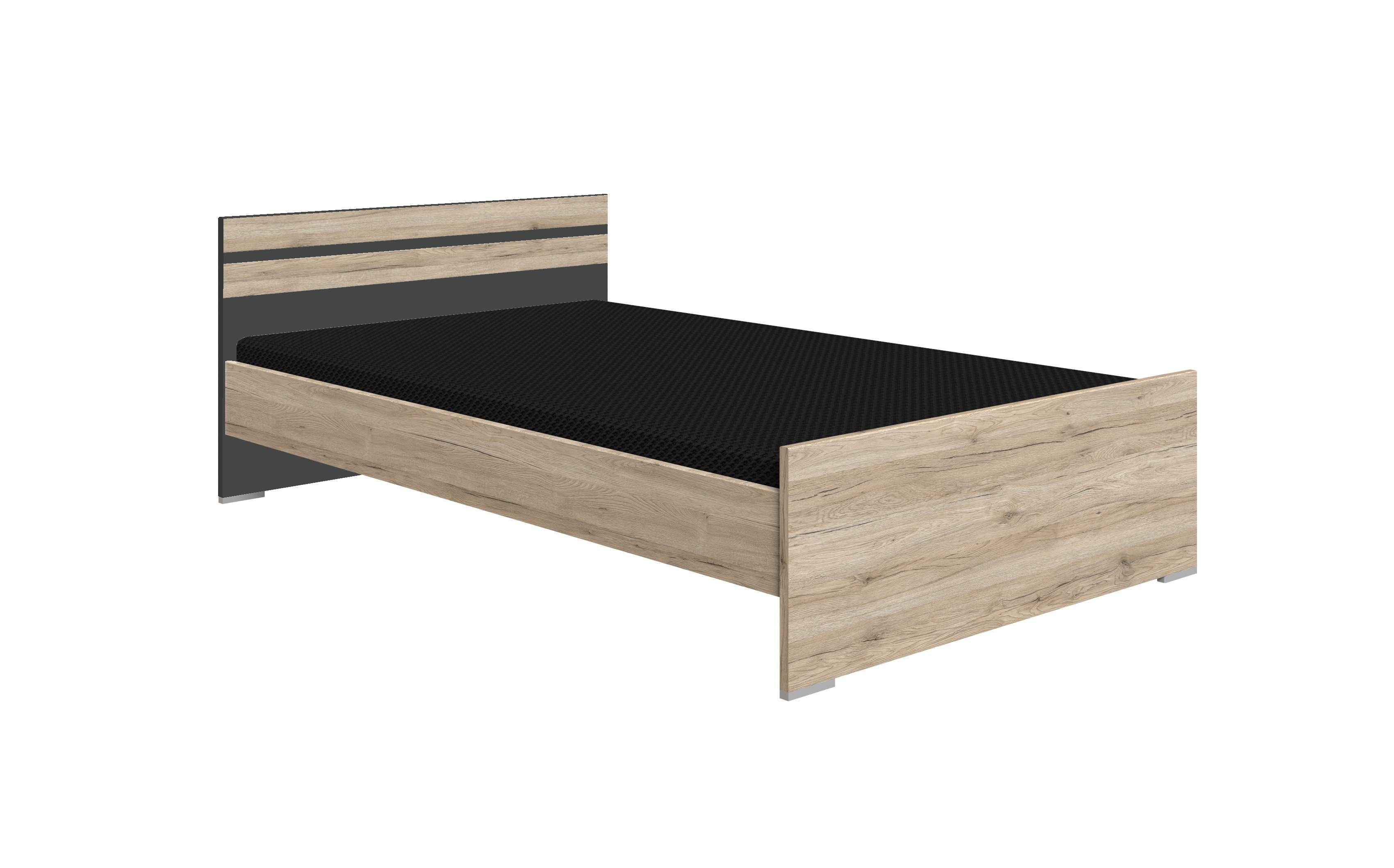 möbelando Bett Canton, 146 x 72 x 204 cm (B/H/T)