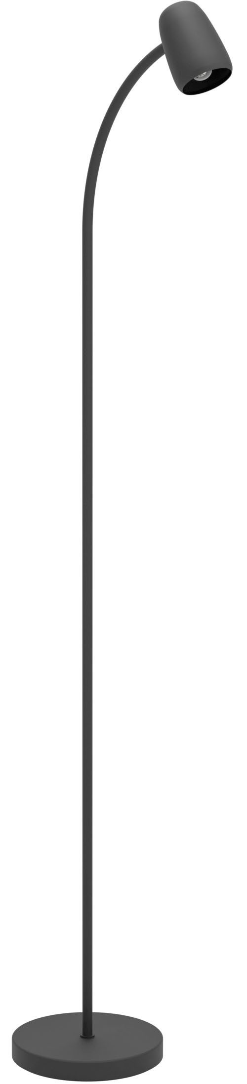 EGLO Stehlampe CARLO Stehlampe - Stahl - E14 - 1X18W - IP20, Ein-/Ausschalter, ohne Leuchtmittel, Standlampe, 170 cm, Flexarm, schwenkbar, Leselampe, Wohnzimmerlampe
