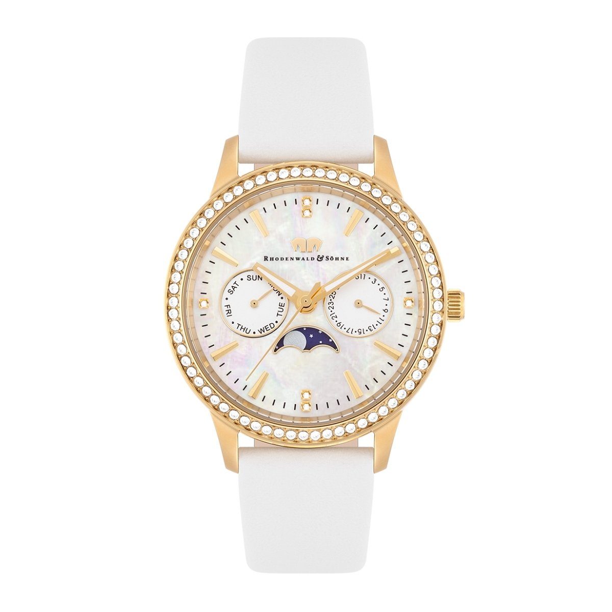 Rhodenwald & Söhne Multifunktionsuhr Amidala gelbgold, mit Quarzwerk
