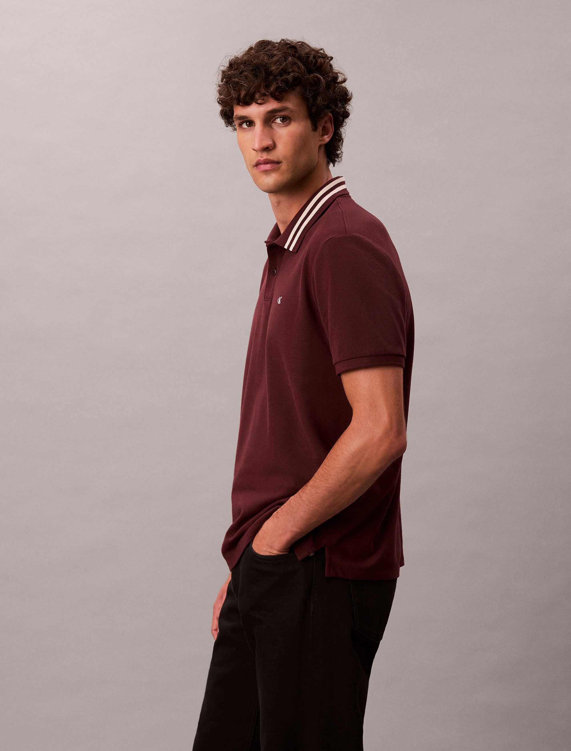 Calvin Klein Jeans Poloshirt SS CSL PQ CLSSC TPPD Mit Rundhalsausschnitt