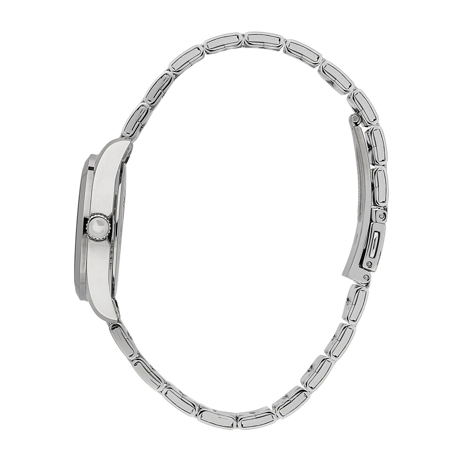 rund, Sector Armbanduhr (ca. Quarzuhr groß 41mm), Analog, Damenuhr Elegant-Style Damen Sector Edelstahlarmband,