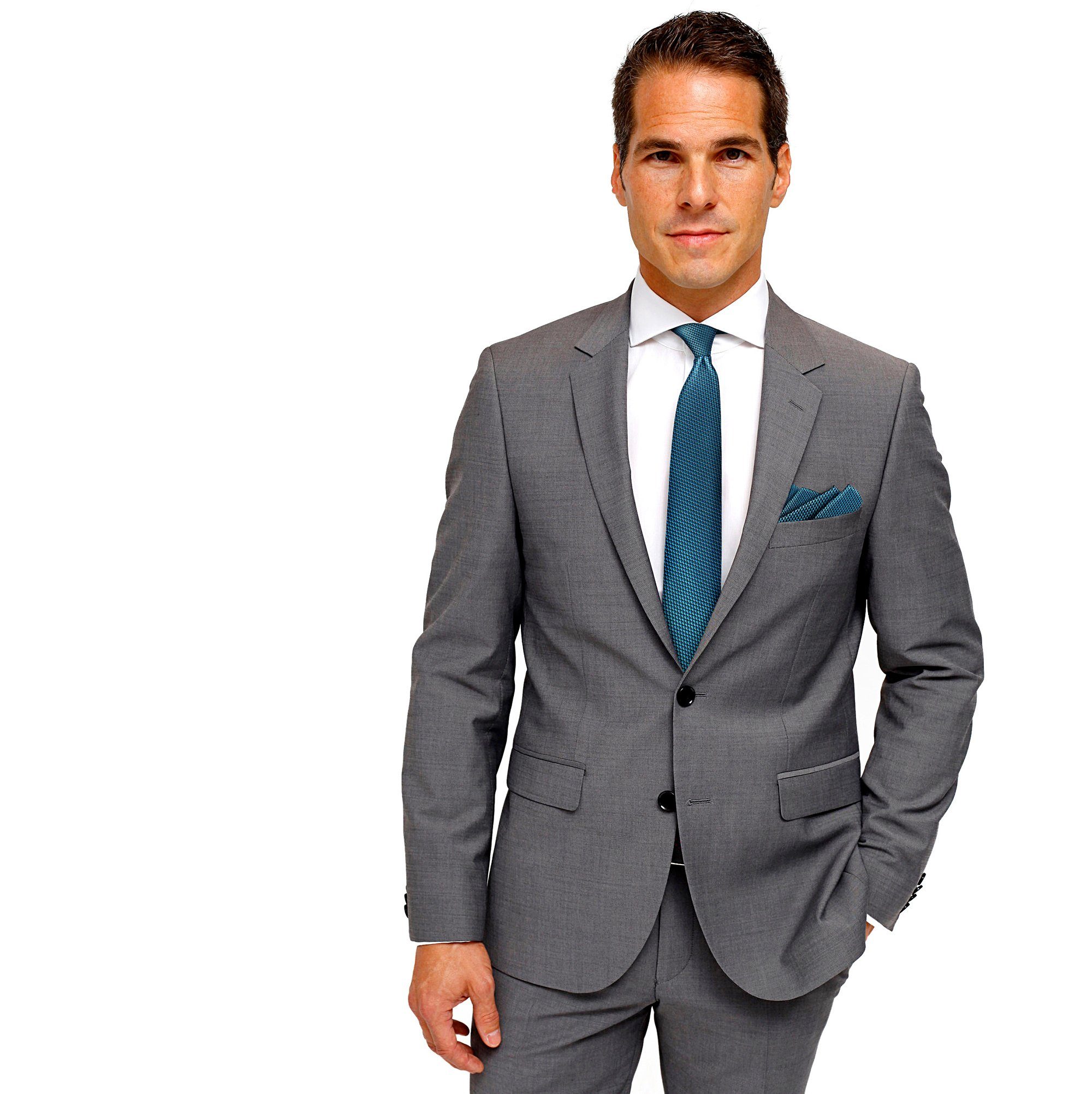 GASSANI Krawatte Dünne Schmale Extra Lange Jacquard Herren-Krawatte Fein Karo (Set, 2-St., 6cm, Slim-Fit, Schmal, Hochzeitskrawatte, mit Einstecktuch, Skinny) G – Bild 2 von 5