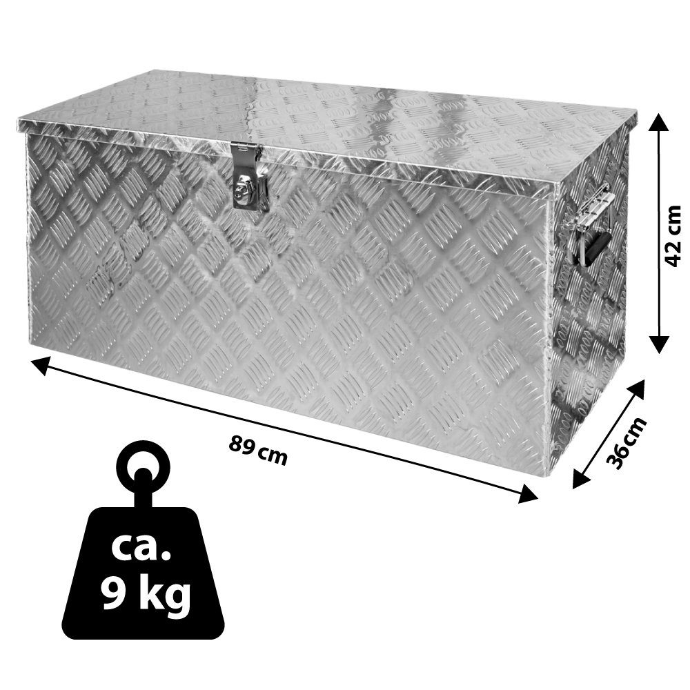 Trucky Anhänger-Deichselbox Truckbox Werkzeugkiste Box Anhängerbox Deichselbox Aluminium D120
