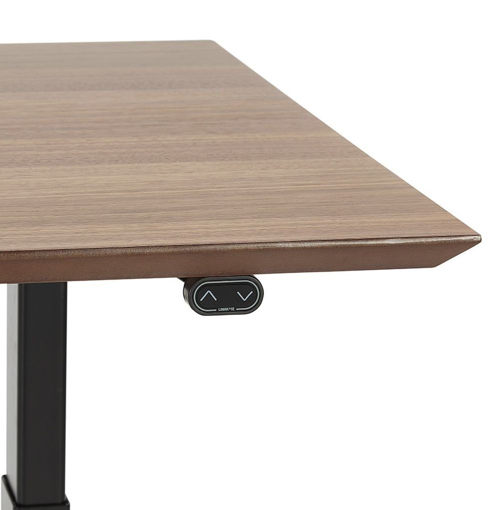 Schreibtisch Büro Laptoptisch Dunkles Holz KADIMA DESIGN PC-Tisch SEITENBU (Braun) Schreibtisch