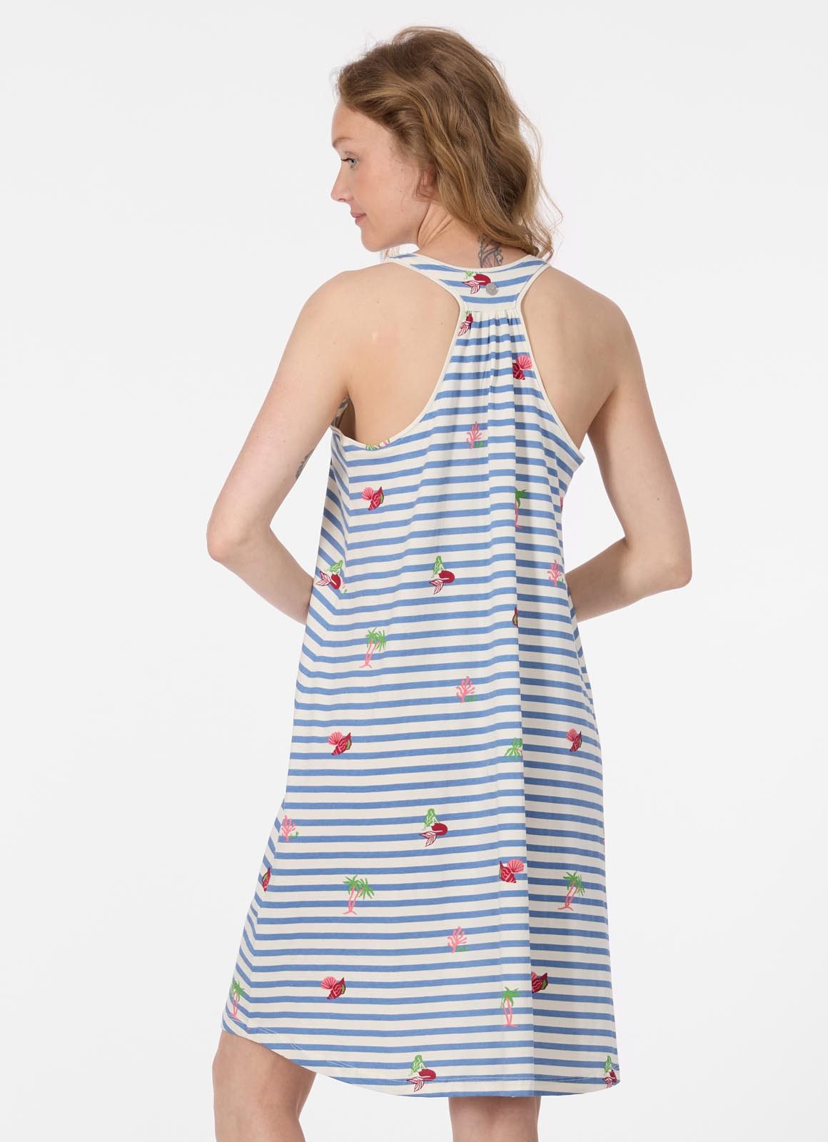 Ragwear Trägerkleid NAIRAY STRIPES Baumwolle mit Streifen und Allover-Print