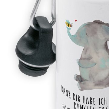 Mr. & Mrs. Panda Trinkflasche Elefant Biene - Weiß - Geschenk, Trinkflasche, Mädchen, Gute Laune, T, Farbenfrohe Motive