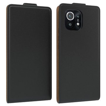 EAZY CASE Handyhülle Flipcase für Xiaomi Mi 11 5G 6,81 Zoll, Tasche Klapphülle Handytasche zum Aufklappen Etui Kunstleder Schwarz