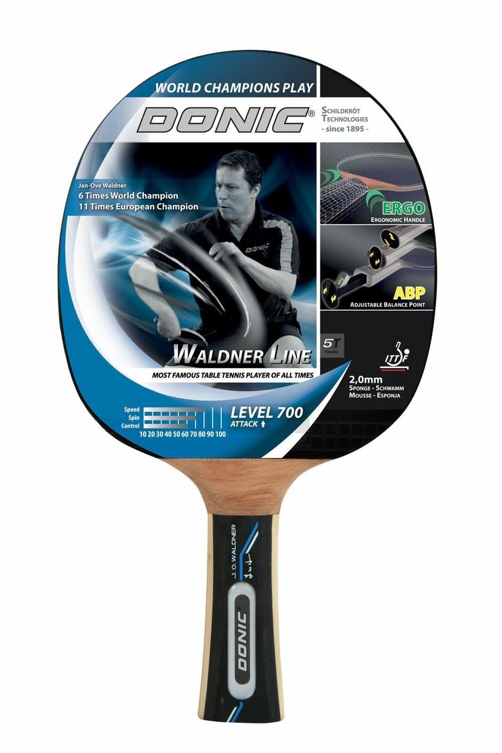 Donic-Schildkröt Tischtennisschläger Tennis Tischtennis Bat Racket Table 700, Waldner Schläger