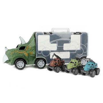 Toi-Toys Spielzeug-Auto WORLD OF DINOSAURS - Dinotruck mit 3 Rückzugsautos