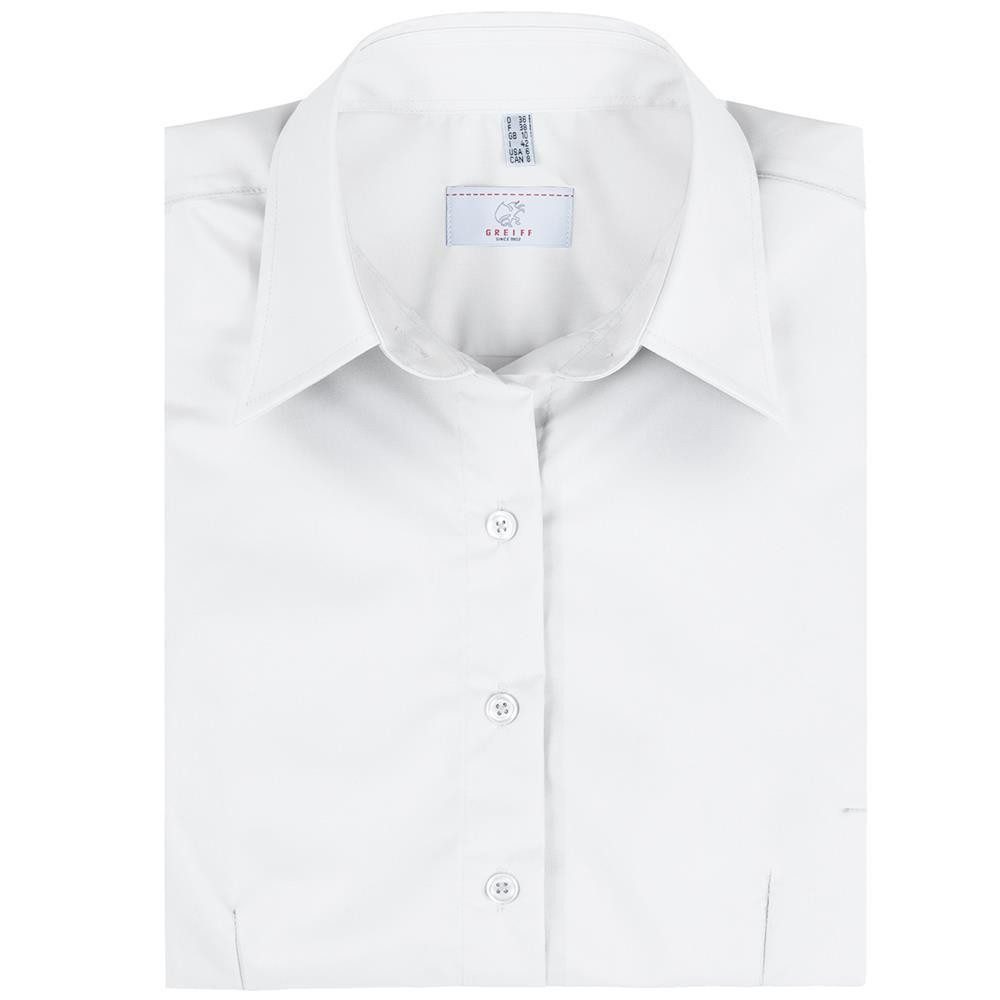 GREIFF Kurzarmbluse Greiff Corporate Bluse Damen BASIC Regular-Fit Weiß 32 günstig online kaufen
