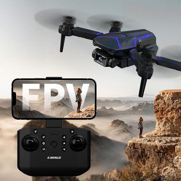 FAKJANK für erwachsene, RC Quadcopter Gestensteuerung, 3D Flip für anfänger Drohne (720P, mit FPV Live Übertragung Faltbar Mini DrohneKopflosemModusHöhenhaltung)
