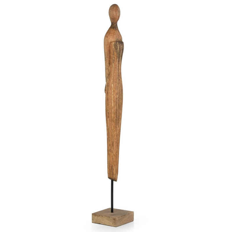 Moritz Skulptur »Skulptur Figur Hände auf Rücken 73x10x10cm«, Dekoobjekt Holz, Tischdeko, Fensterdeko, Wanddeko, Holzdeko