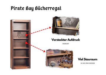 Cilek Bücherregal Pirate Bay, mit Aufdruck, Breite 71 cm, sicherer Stand, mit Wandbefestigung