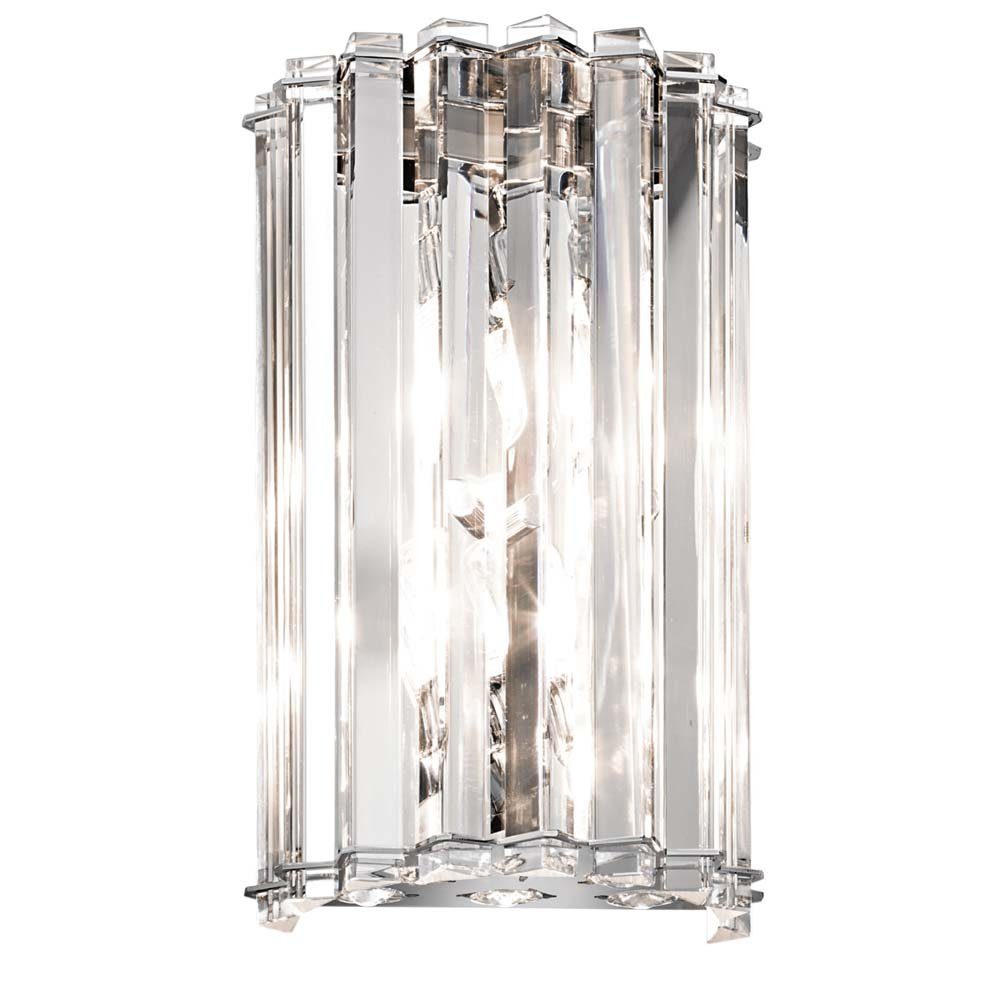 Elstead LIGHTING LED Wandleuchte, Leuchtmittel inklusive, Warmweiß, Wandlampe Leuchte Kristalllampe LED Wohnzimmerleuchte chrom
