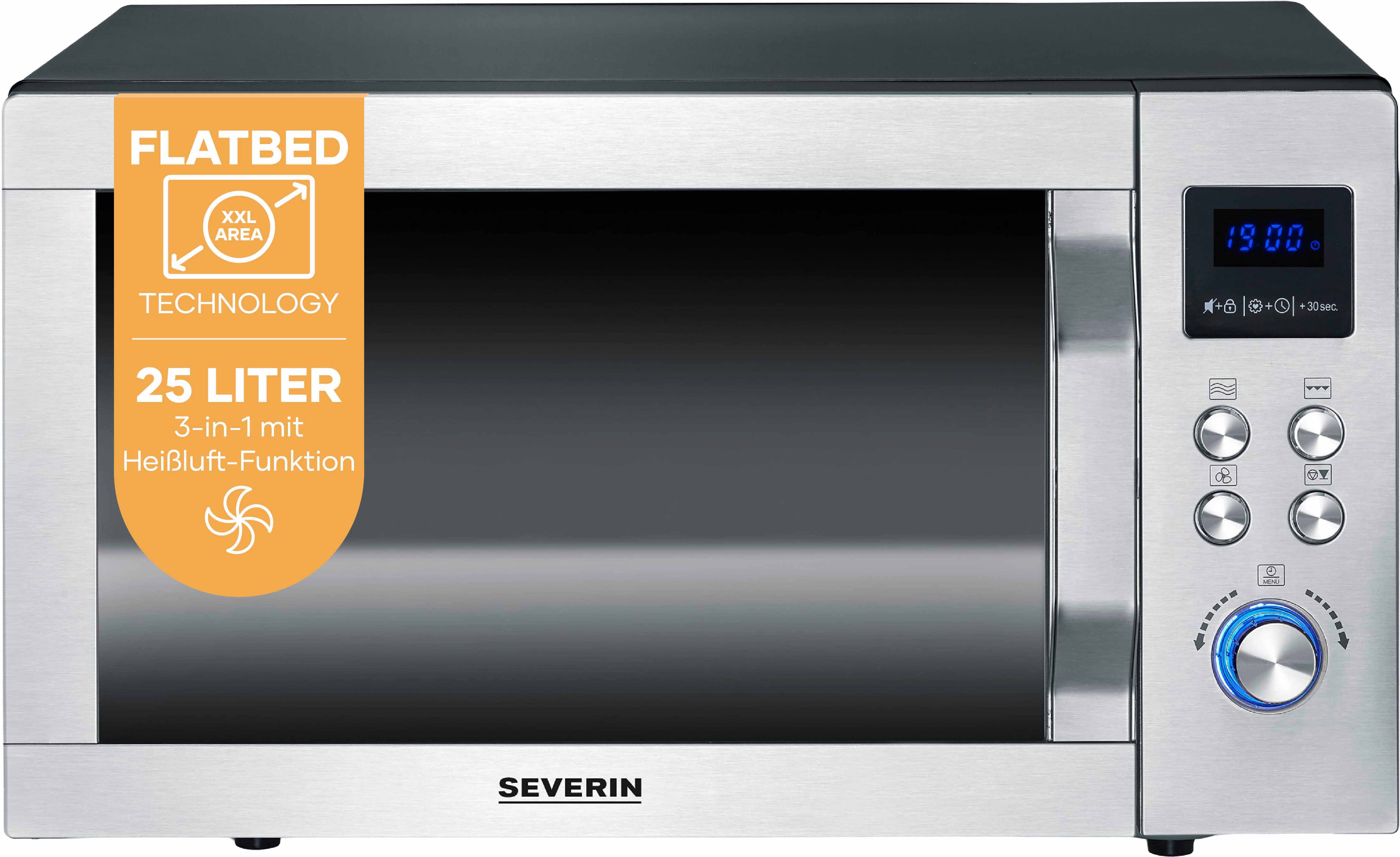 Severin Mikrowelle MW 7777, Grill, Heißluft, Mikrowelle, 25 l, mit 8 Automatikprogrammen