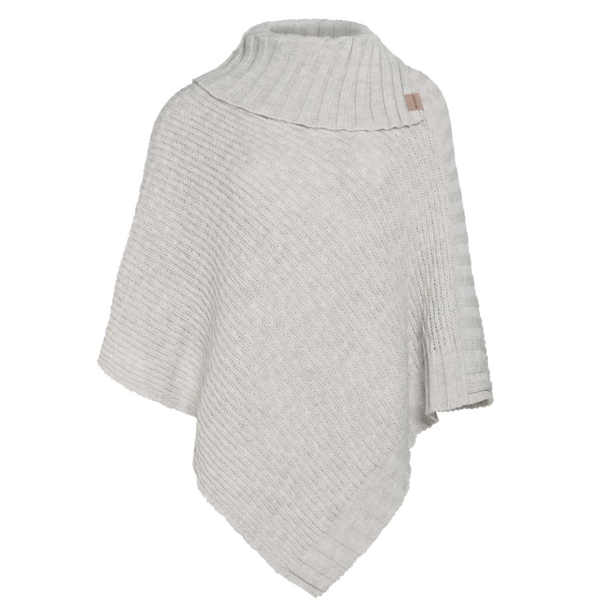 Knit Factory Strickponcho Nicky Ponchos One Size Glatt Beige (1-tlg) modern Strickware Strickartikel Poncho