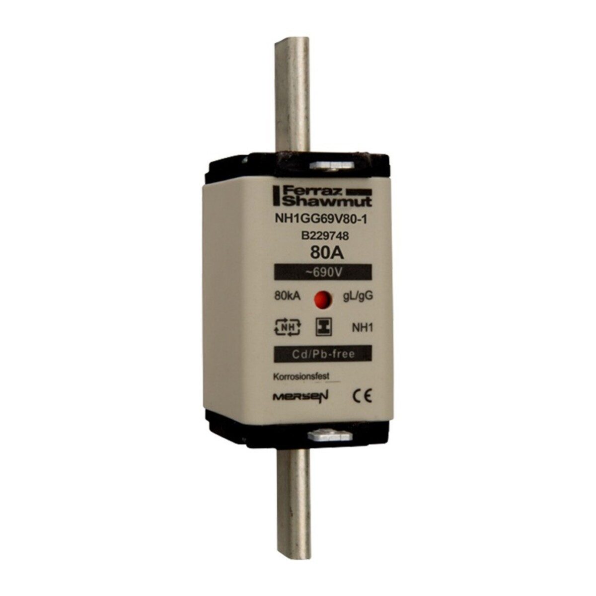 MERSEN Stromstoßschalter Mersen NH-Sicherungseinsatz SG NH1GG69V80-1
