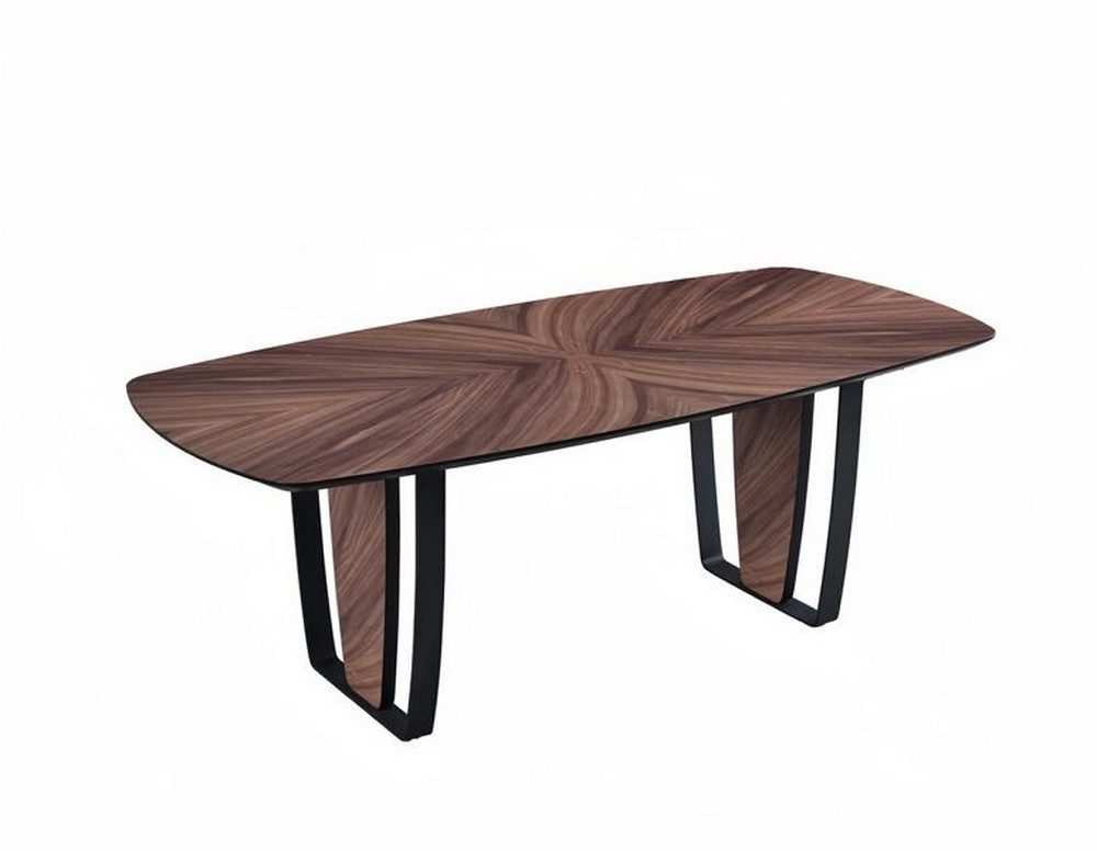 Xlmoebel Essgruppe Eleganter Esstisch aus Walnuss in Braun für modernes Esszimmer, (1-tlg., Esstisch aus Walnuss), Made in Europa