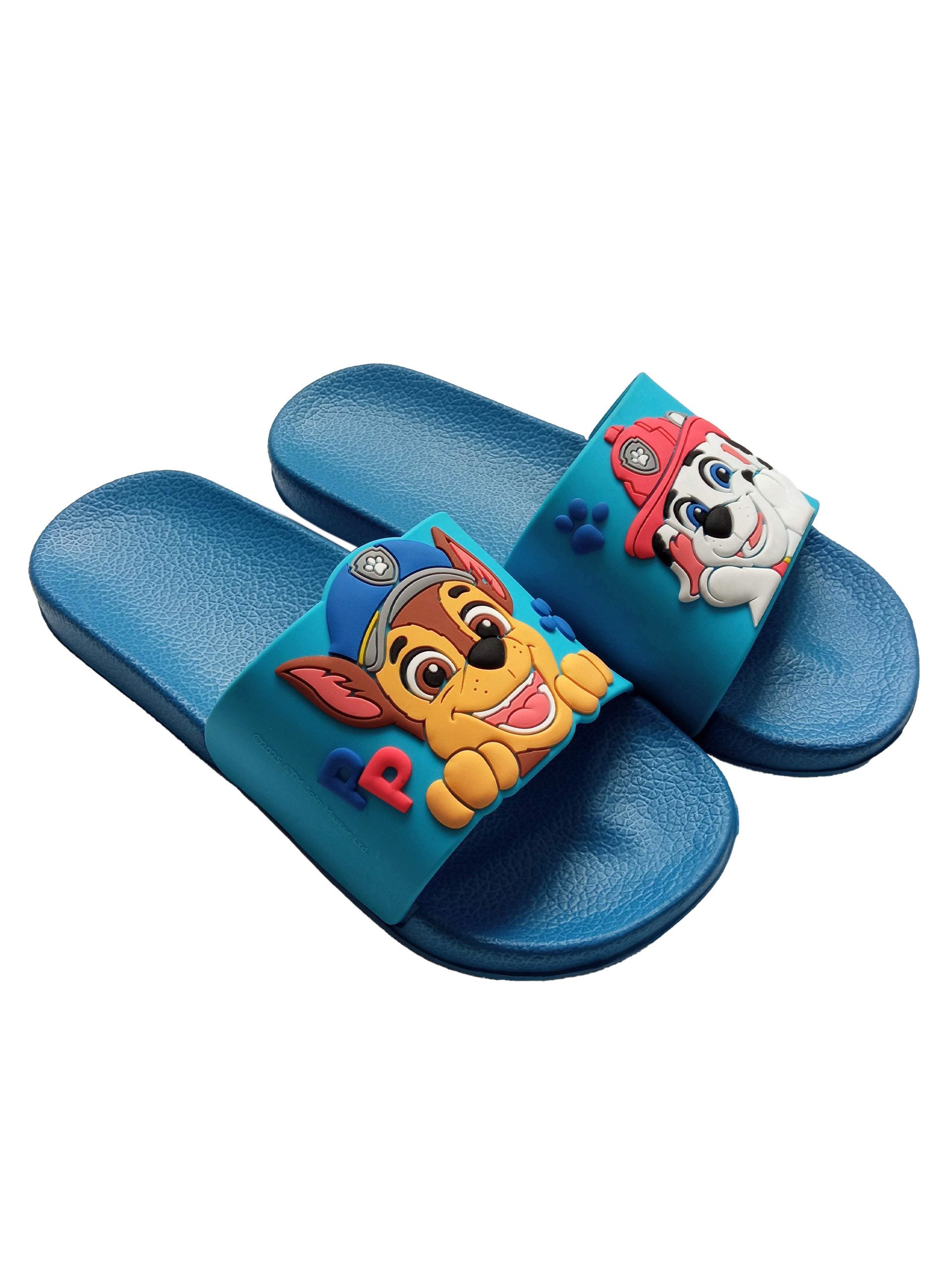 United Labels® Paw Patrol Badelatschen Chase und Marshall Badeschlappen Badesandalen Badesandale
