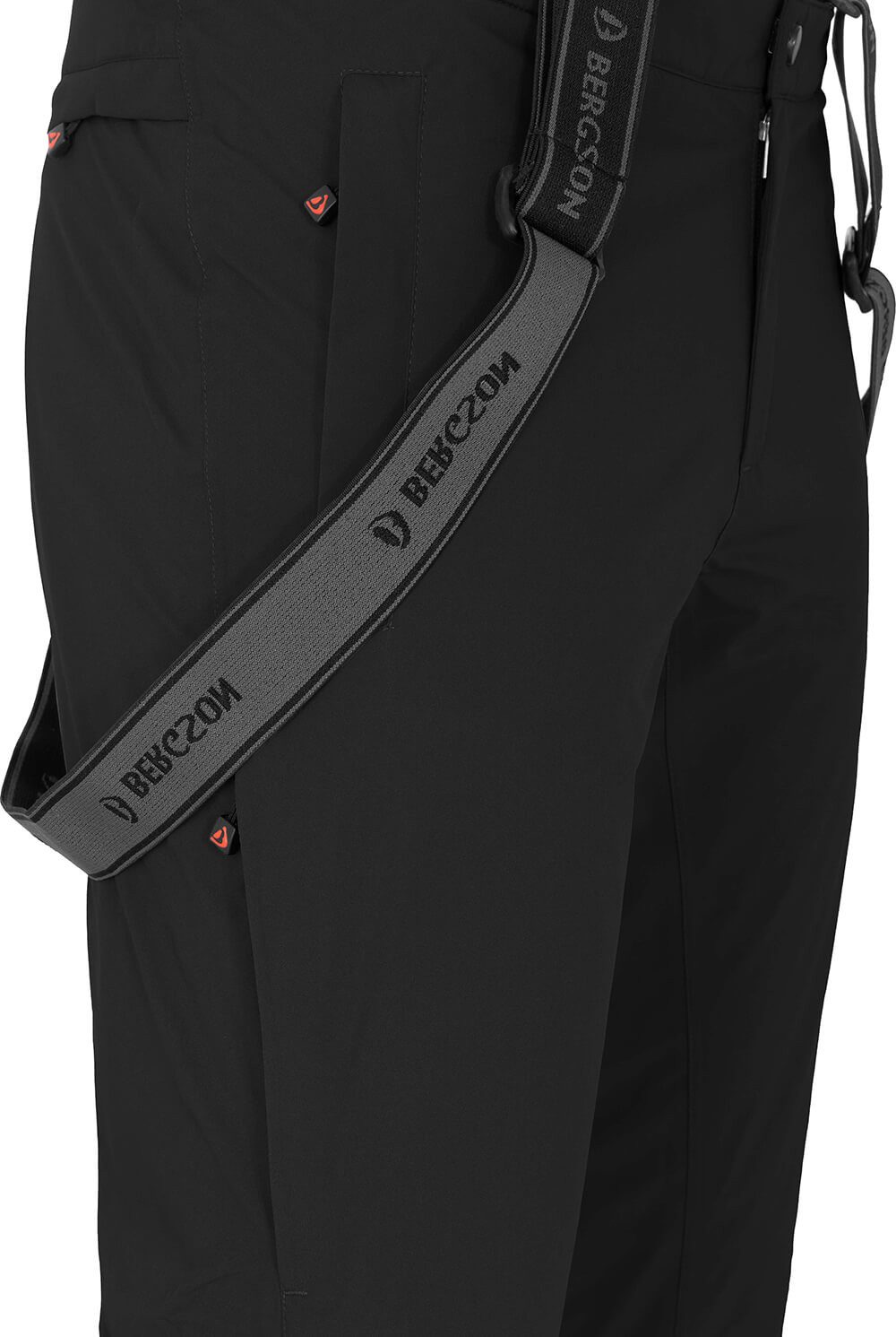 Bergson Skihose FLEX light Herren Skihose, unwattiert, 20000mm Wassersäule, Normalgrößen, schwarz