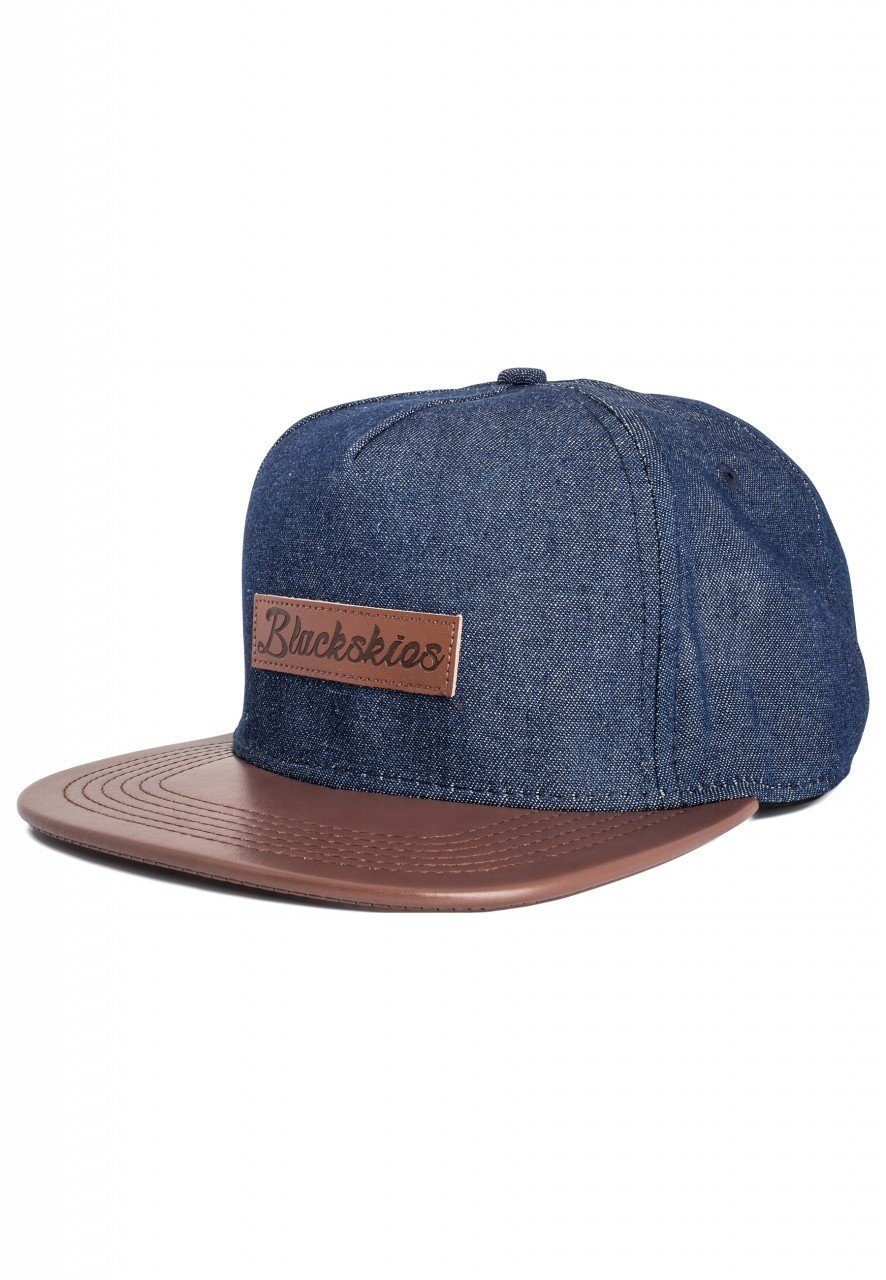 Blackskies Snapback Cap Aion Snapback Cap - Blau-Leder