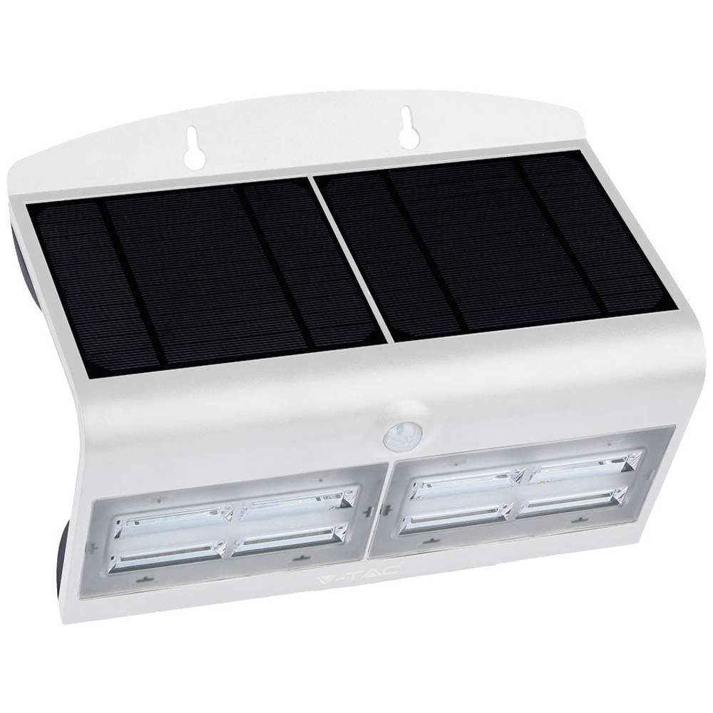 Inkl. V-TAC LED Solar Bewegungsmelder 6.8W Wand LED Solarleuchte Lampe &, VT-767-7 Natürlich