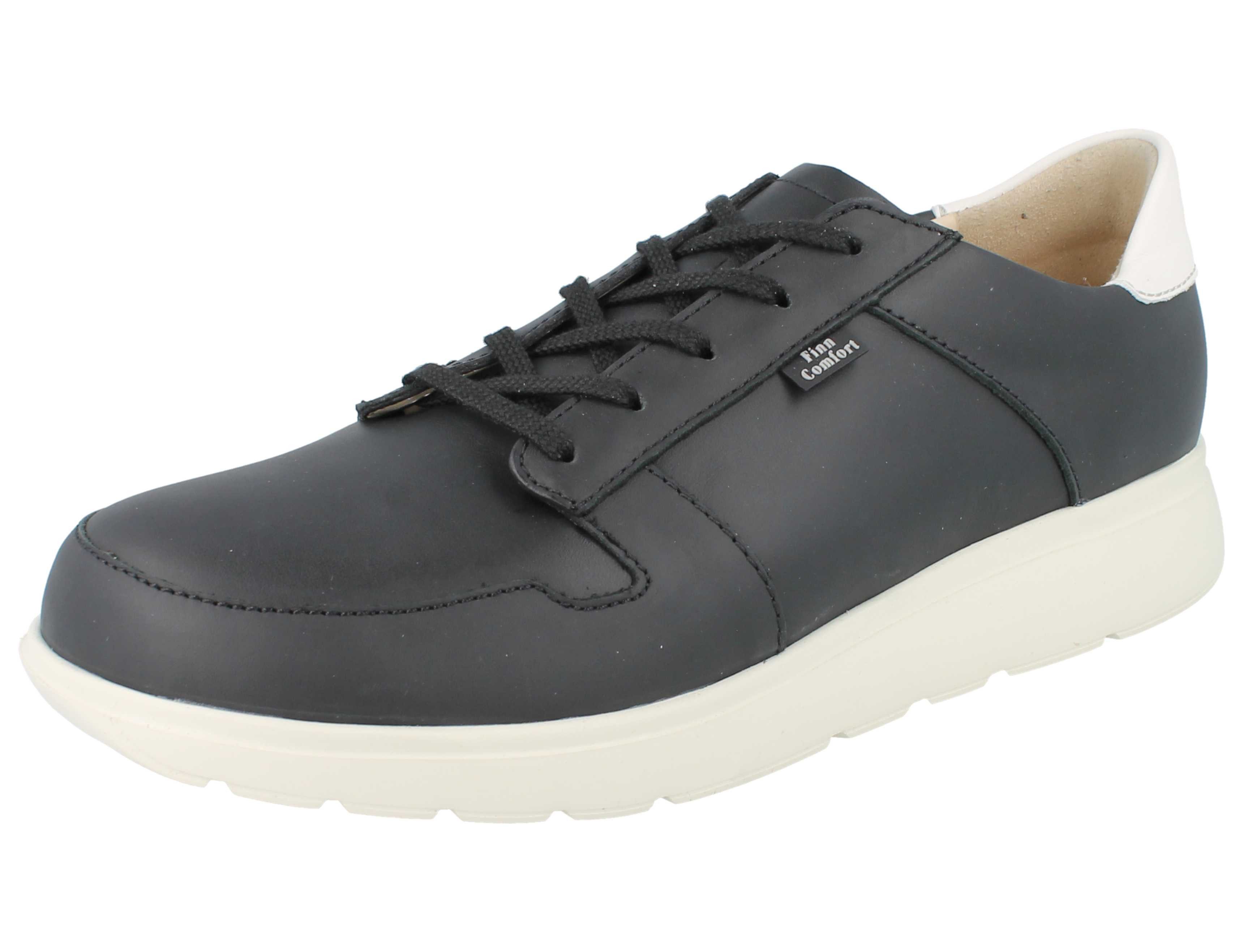 Finn Comfort FINN COMFORT Timaru Herren Halbschuhe mit Reißverschluss schwarz Schnürschuh Wechselfußbett