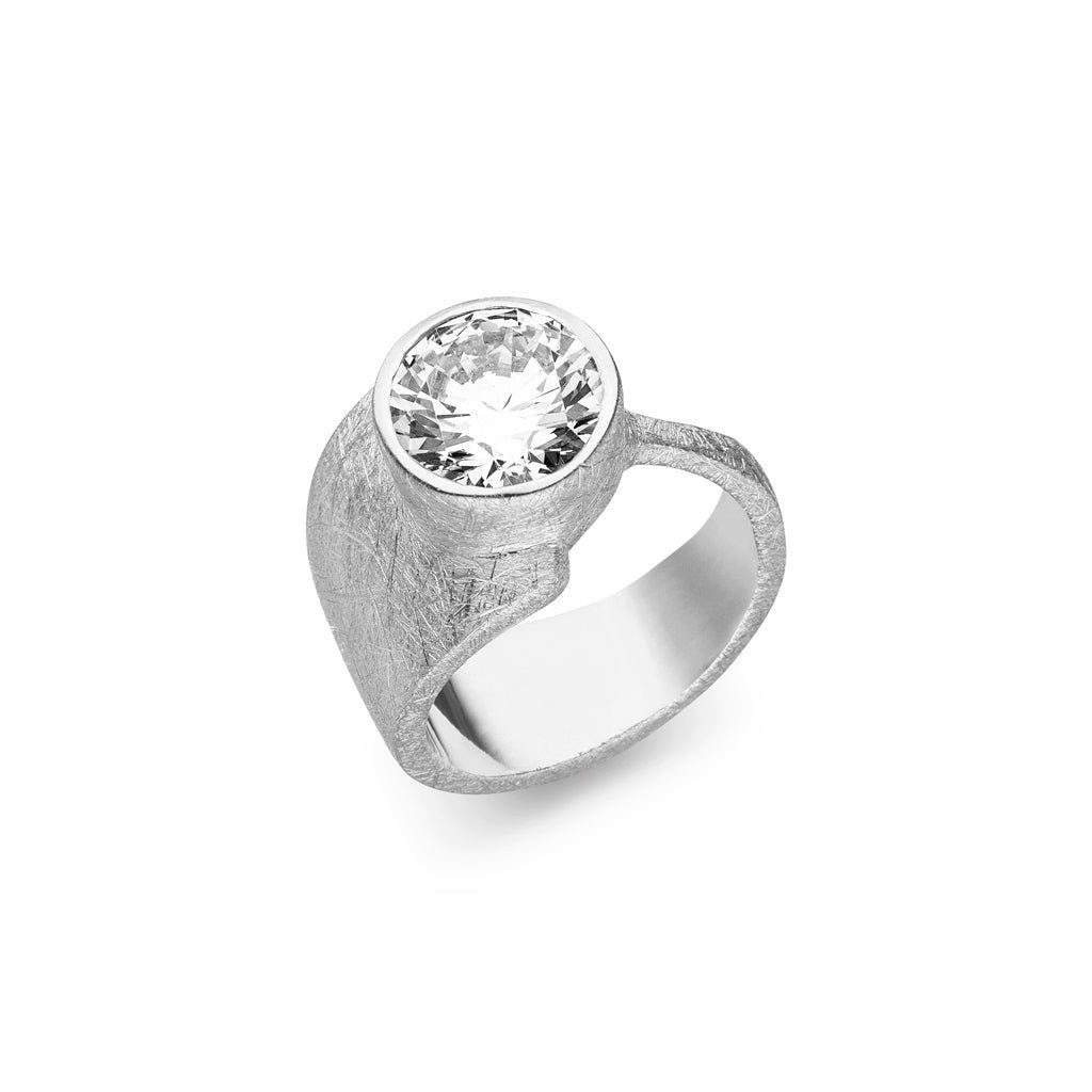 SKIELKA DESIGNSCHMUCK Silberring Silber Ring "BreitSchmal" (Sterling Silber 925), hochwertige Goldschmiedearbeit aus Deutschland