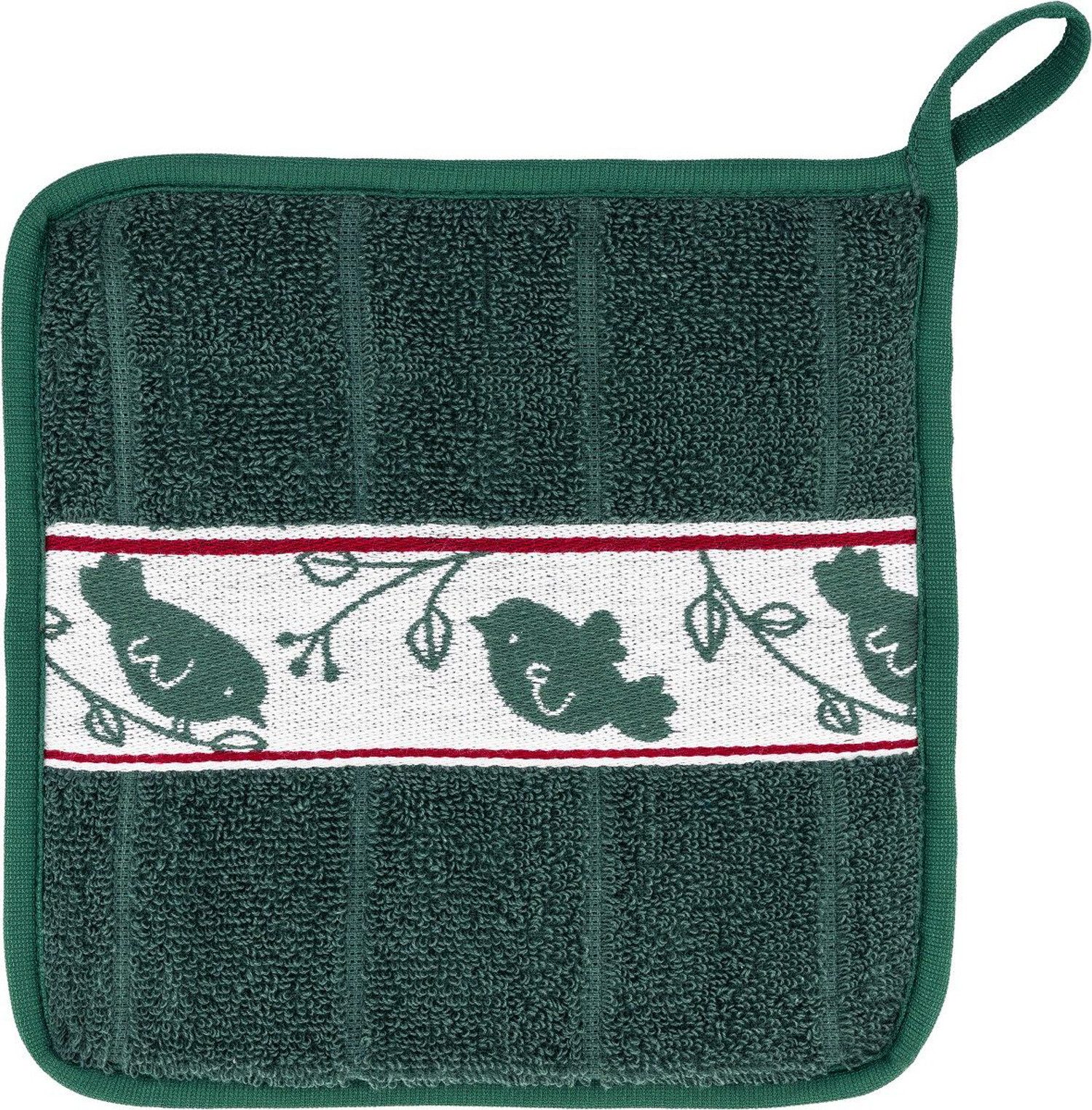 Kracht Topflappen Piepmatz, (2-tlg., 2-teilig), 2er Set Topflappen, Baumwoll Frottier, ca. 22x22 cm