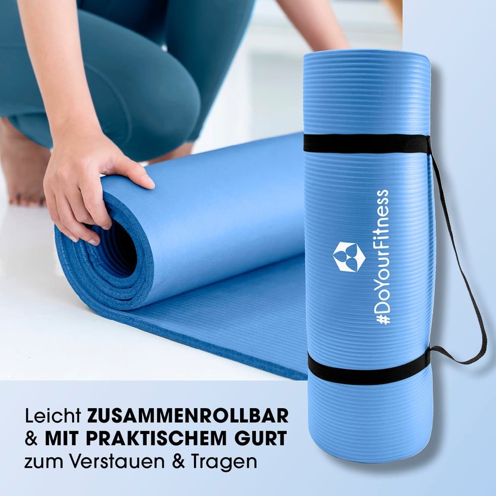 #DoYourFitness Yogamatte rutschfest, Für Einsteiger und Fortgeschrittene, Gelenkschonende Gymnastikmatte, 183cm x 61cm [Indoor/Outdoor] – Bild 5 von 5