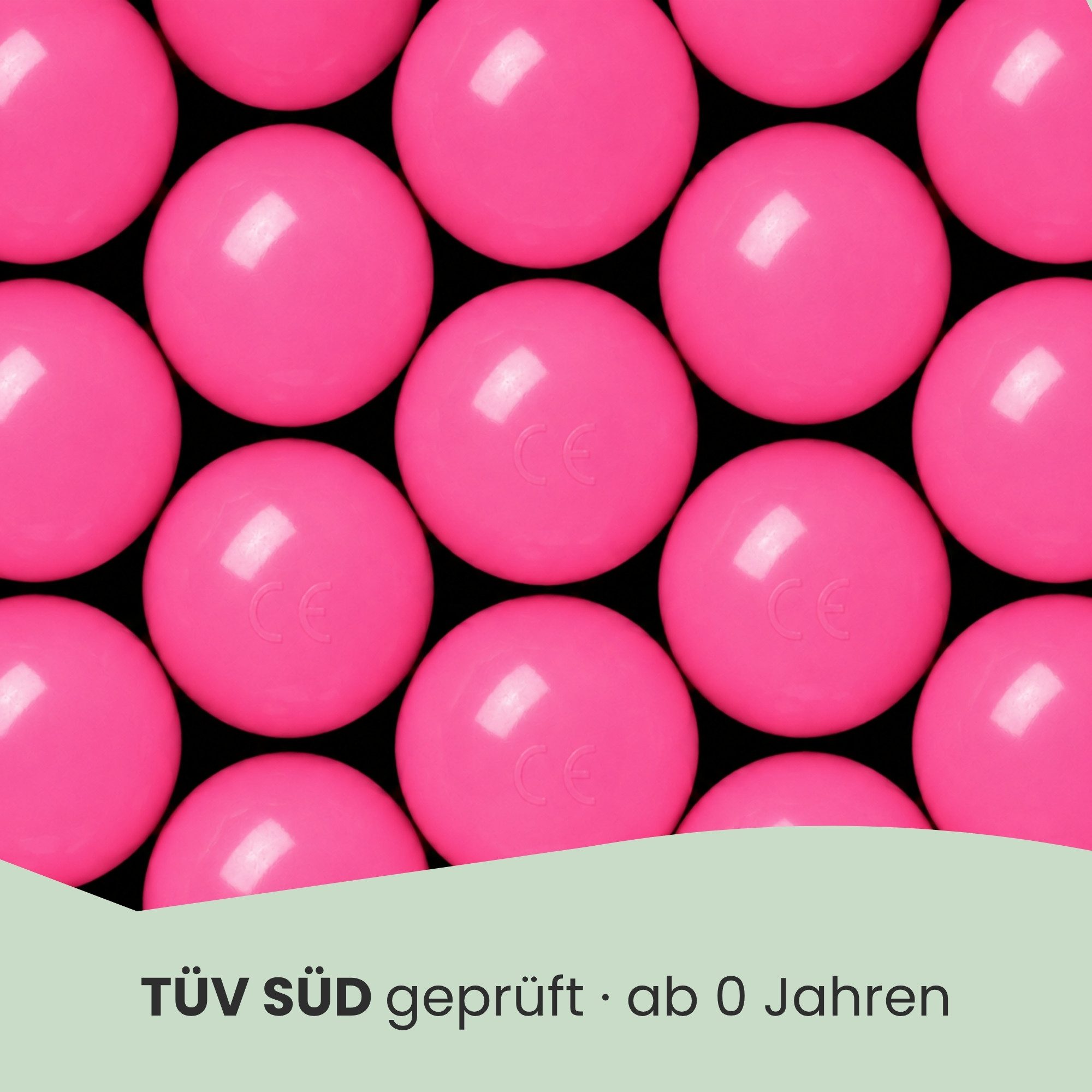 LittleTom Bällebad-Bälle Baby - 50 Bunte Bälle fürs Bällebad - Geprüfte Spielbälle für Kinder (50-St), Ab dem 1. Tag: Babybälle zum Greifen - Plastikbälle für den Bällepool