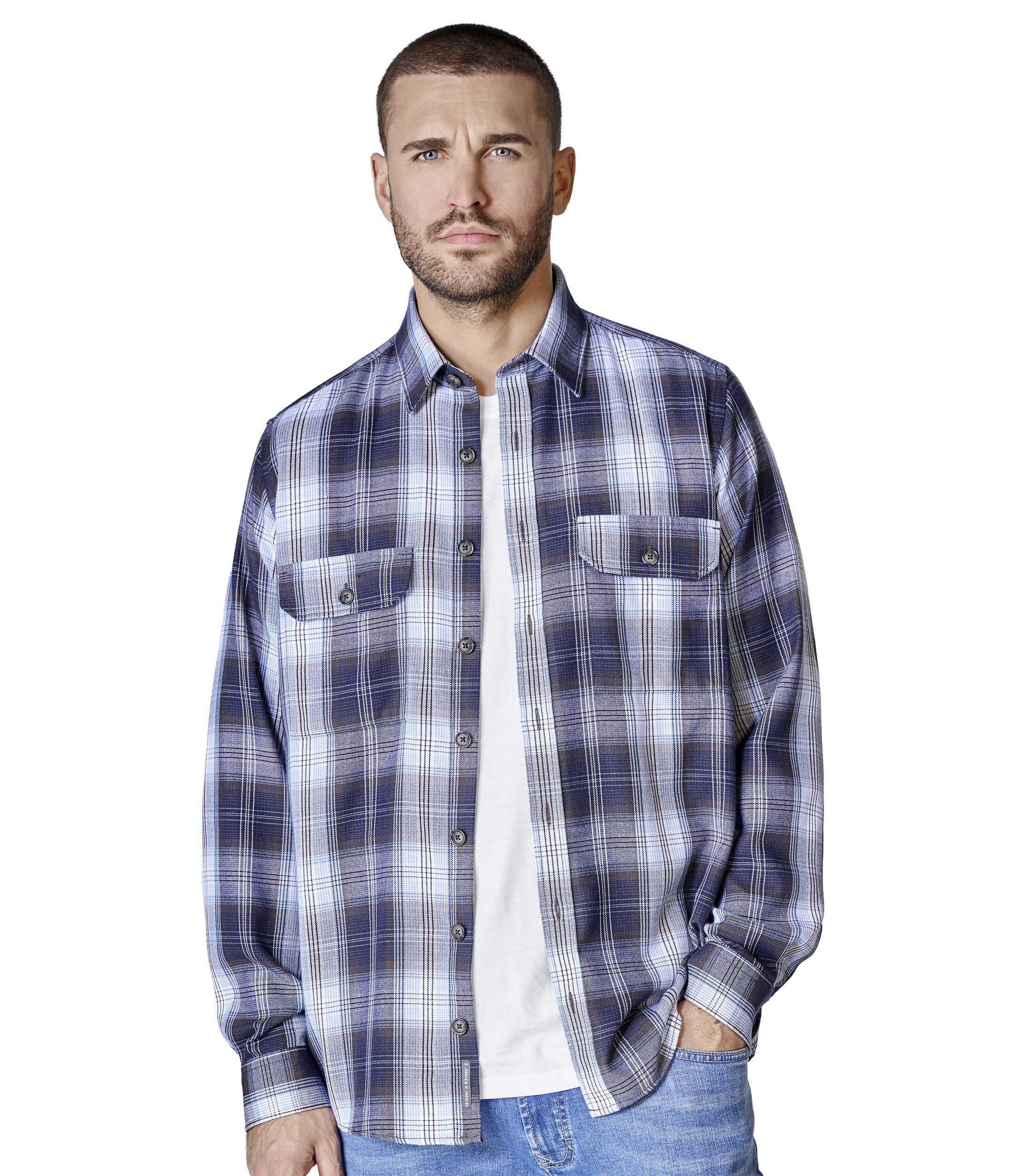 CASAMODA Hemdjacke CASAMODA Freizeithemd kariert