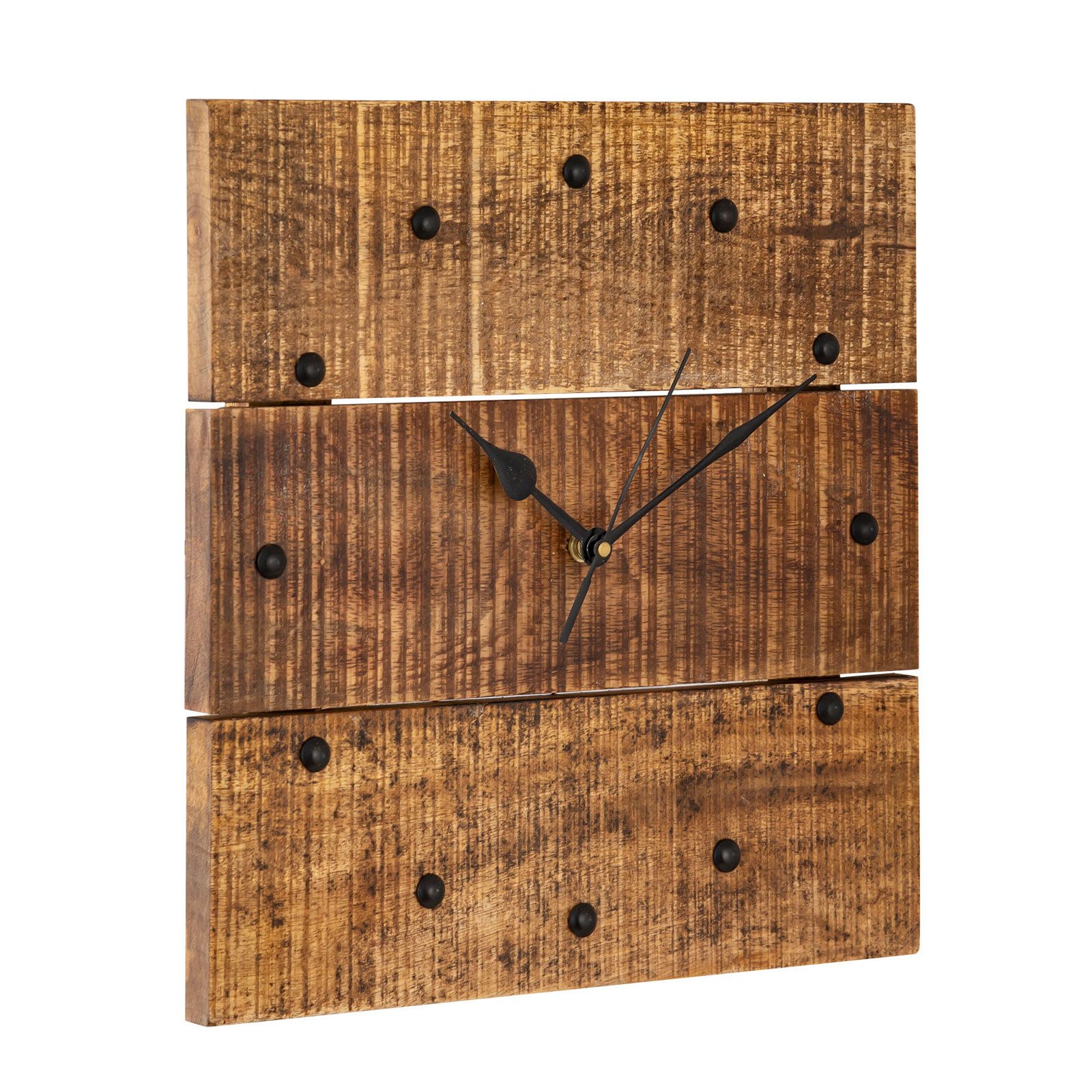 Amagohome Wanduhr Holzuhr Wanduhr 30x30cm Holz Wohnzimmer lautlos quadratis günstig online kaufen