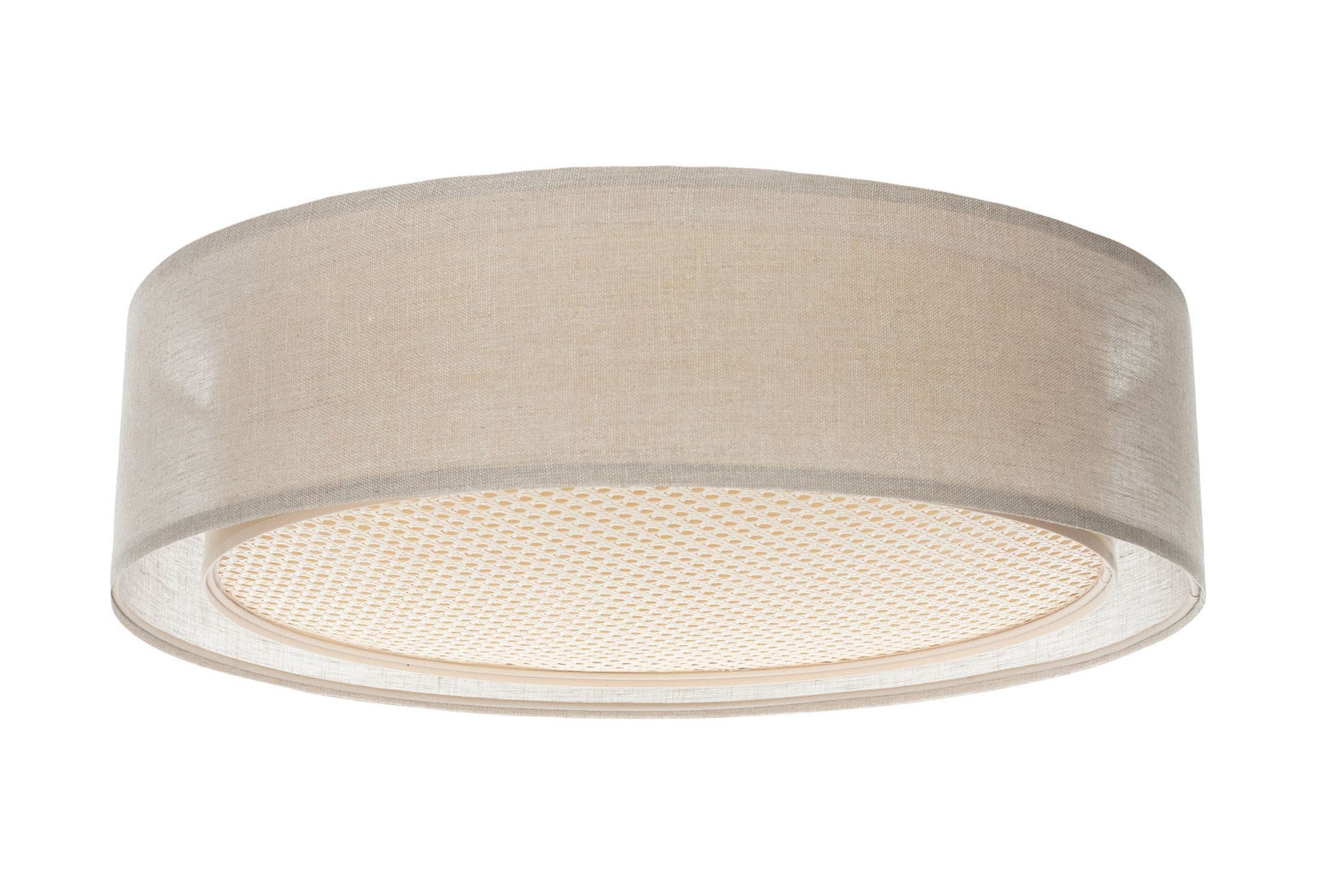 Licht-Erlebnisse Deckenleuchte ADORO, ohne Leuchtmittel, E27 Ø 50 cm in Braun Gold 2-flammig rund Modern