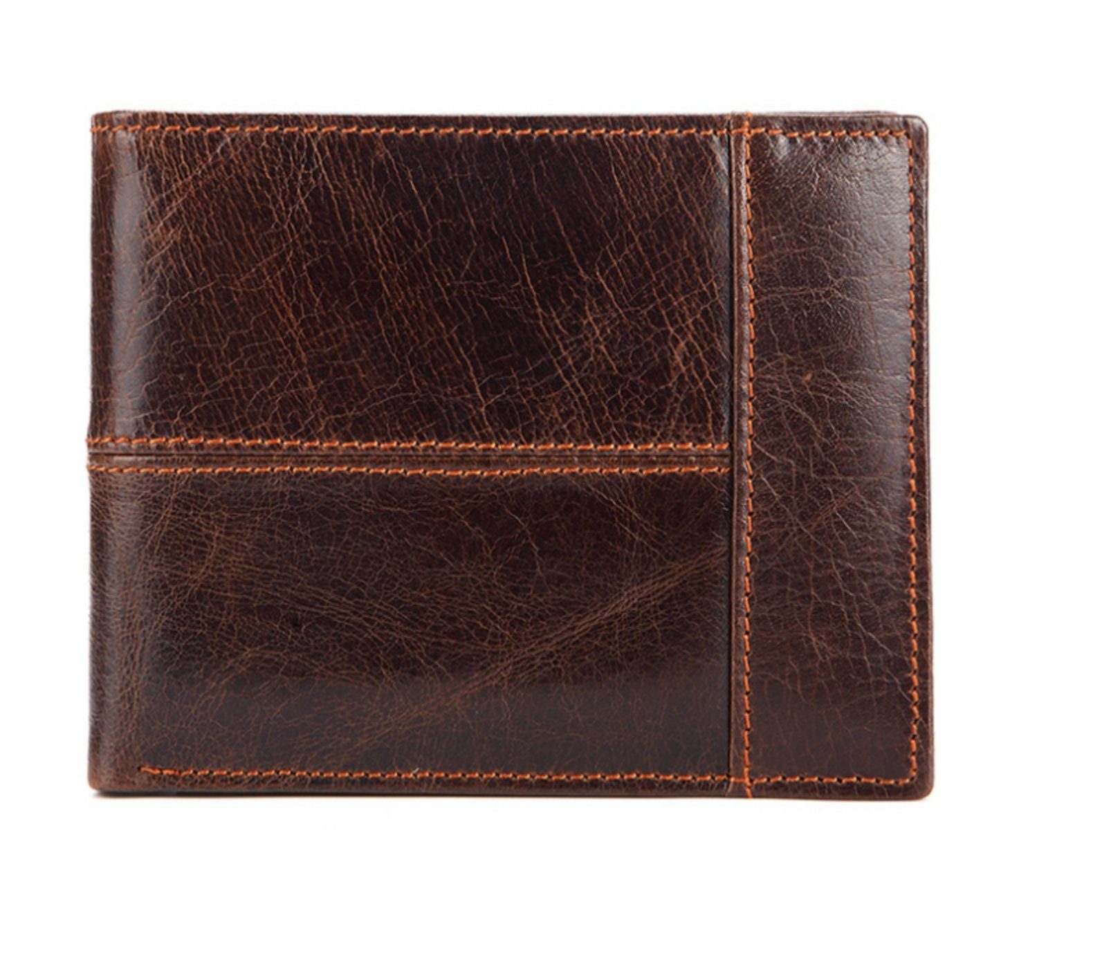 Mmgoqqt Geldbörse »Mens Wallet RFID Genuine Leather Bifold Wallets for Men, ID  Window Card Holders Gift Box«