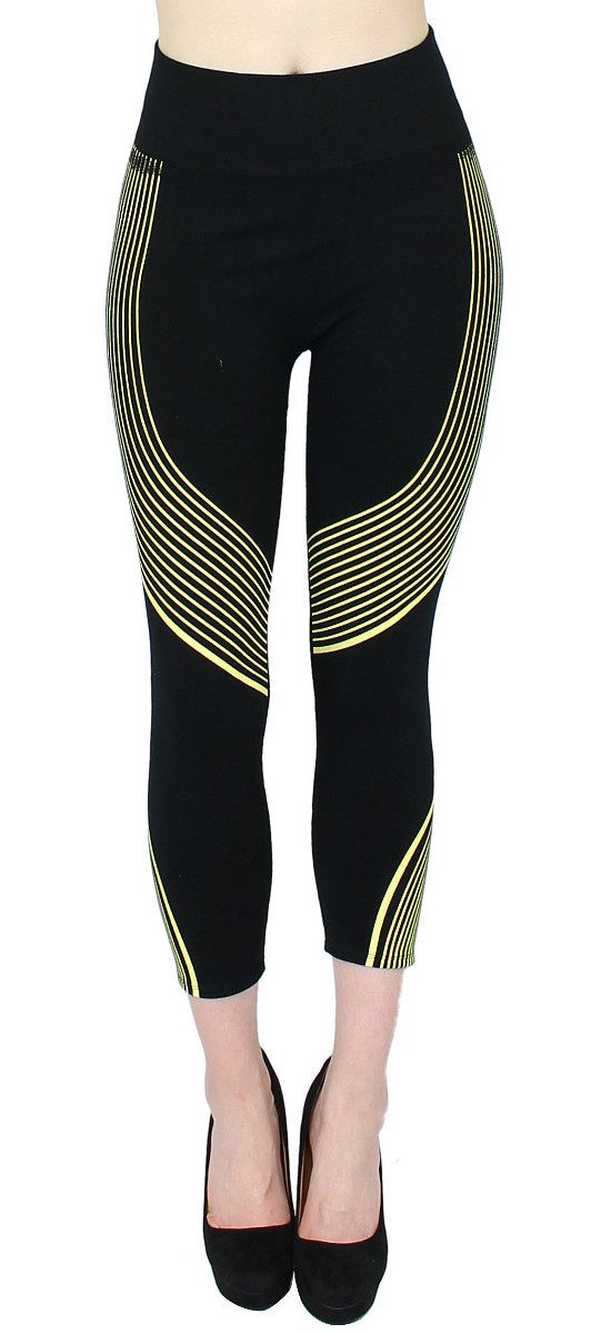 dy_mode 7/8-Leggings Damen Capri Leggings Fitnessleggings 7/8 Sporthose Sport Leggings mit elastischem Bund, High Waist