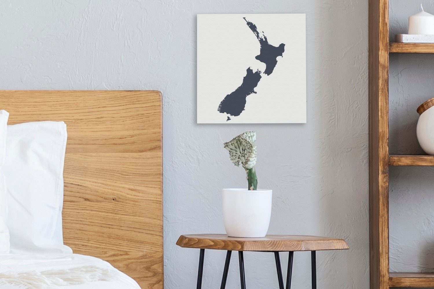 Eine Wohnzimmer Illustration einer Leinwandbild Schlafzimmer für Karte (1 OneMillionCanvasses® Neuseeland, St), dunkelblauen Bilder Leinwand von