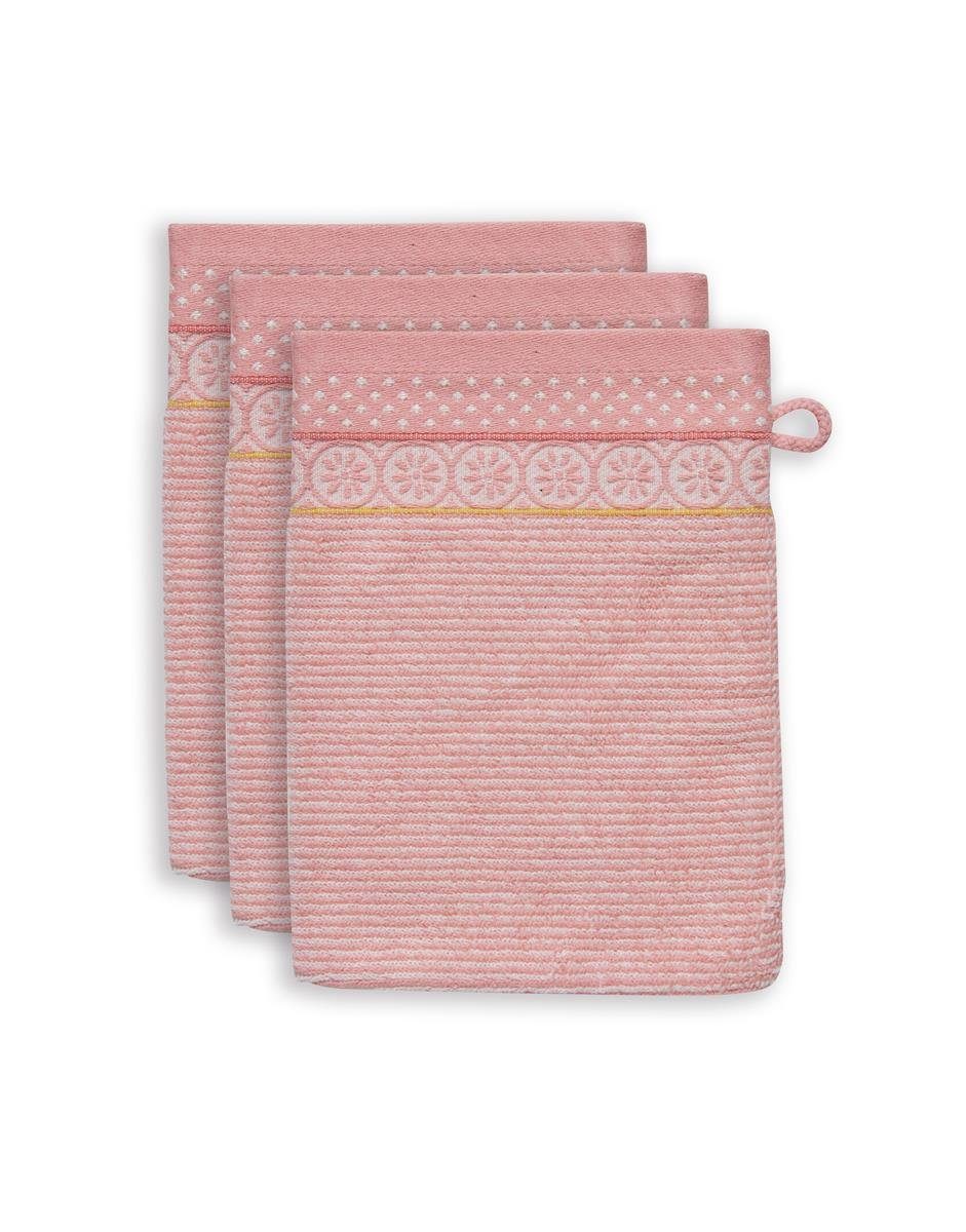 PiP Studio Handtuch Soft Zellige Pink 16X22 Set A 3 Rosa 100% Cotton, terry, 500 GSM, Baumwolle (1-St), Handtuch Frottetuch