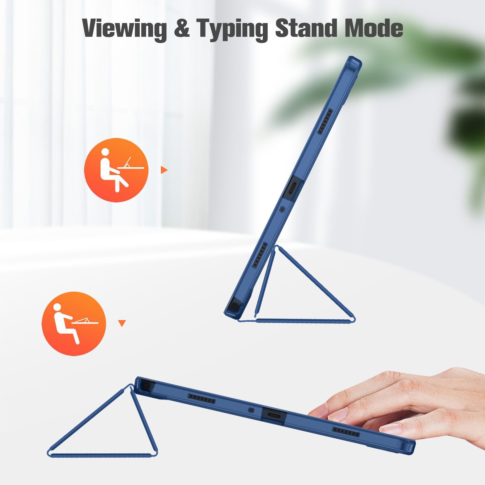 Fintie Tablet-Hülle für Samsung Galaxy Tab A11+ Plus 11" 2025 / Tab A9+ Plus 11 Zoll 2023 11 Zoll, Ultradünn Schutzhülle mit Translucent Rückseite in Matt-Optik – Bild 4 von 5