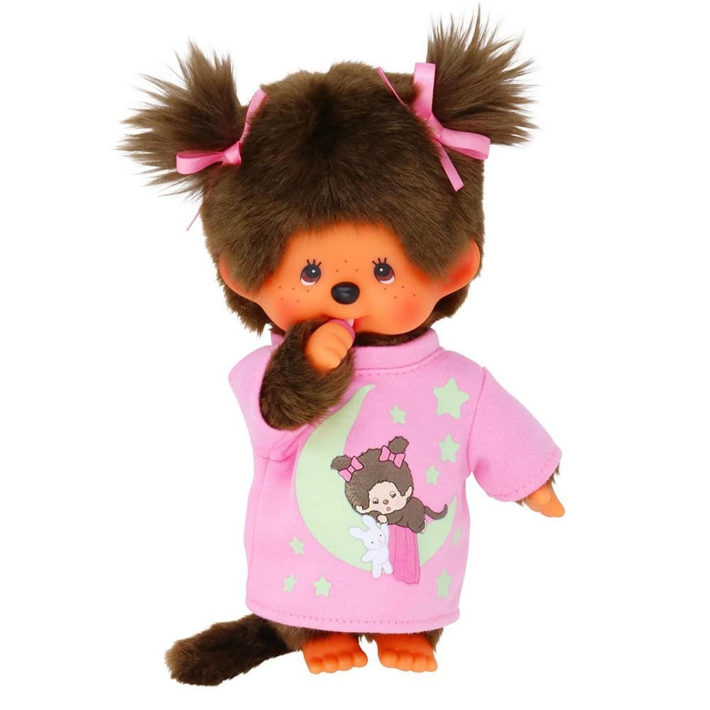 Monchhichi Plüschfigur Glow in the Dark Mädchen 20 cm Monchhichi Puppe Schlafoutfit