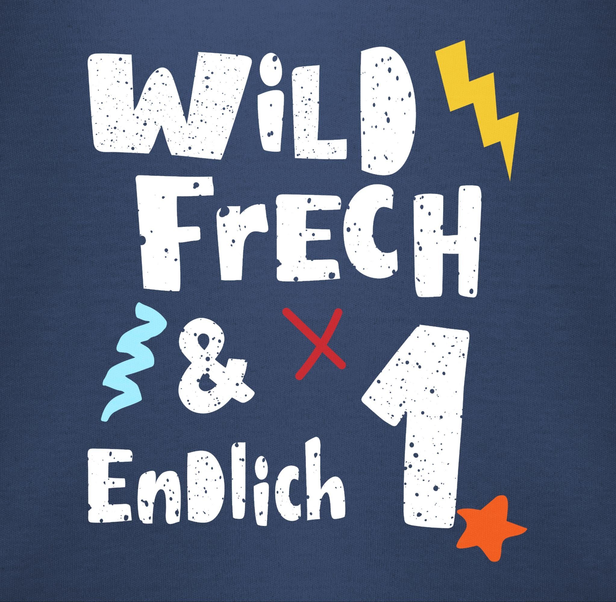 Ein Geburtstag Blau Wunderbar T-Shirt Jahre frech endlich 1 - 1 und Shirtracer Wild 1. Navy