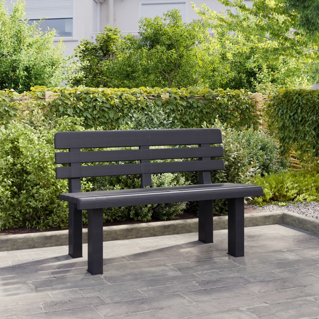 vidaXL Gartenbank Gartenbank Anthrazit 110x52x71 cm günstig online kaufen