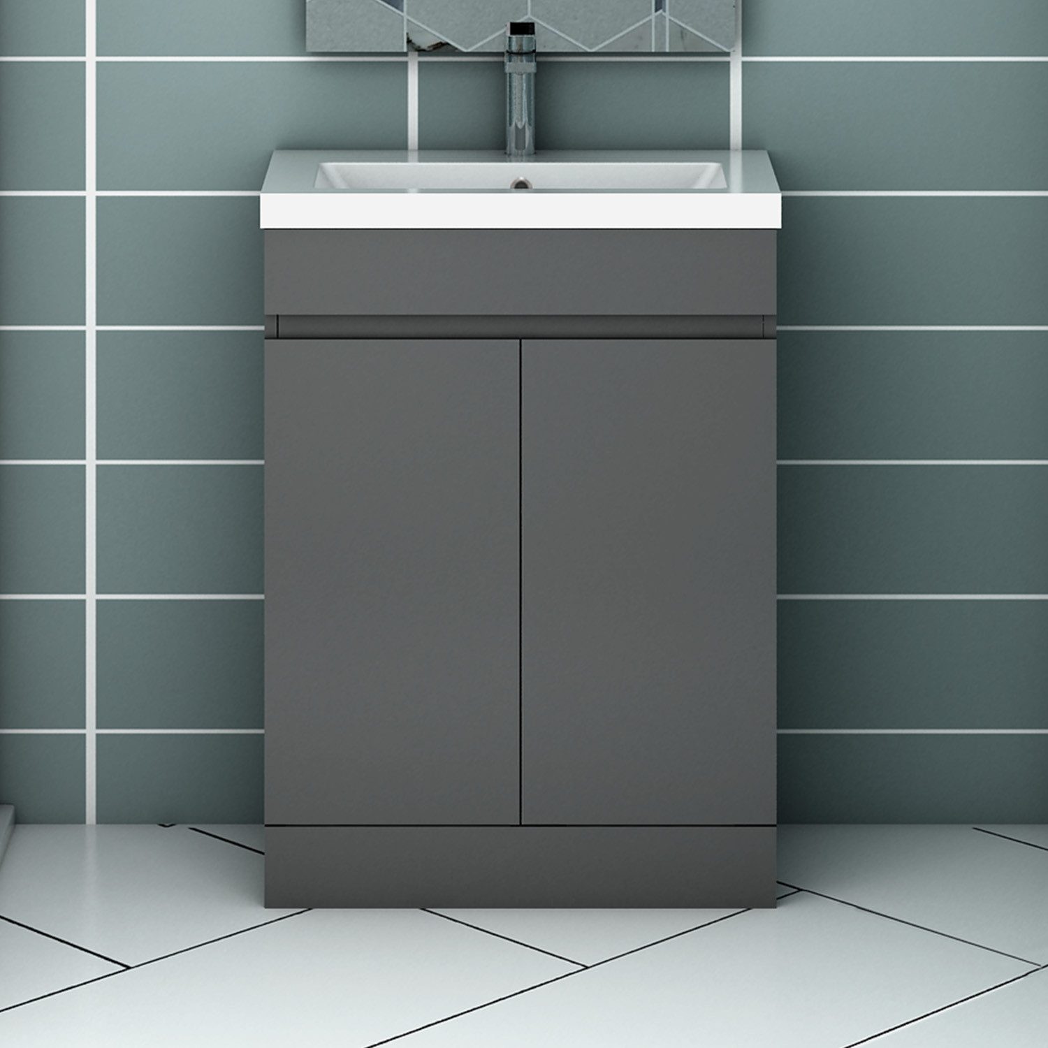 Aica Sanitär Waschtisch Waschtisch Badmöbel Set Waschbecken mit Unterschran günstig online kaufen