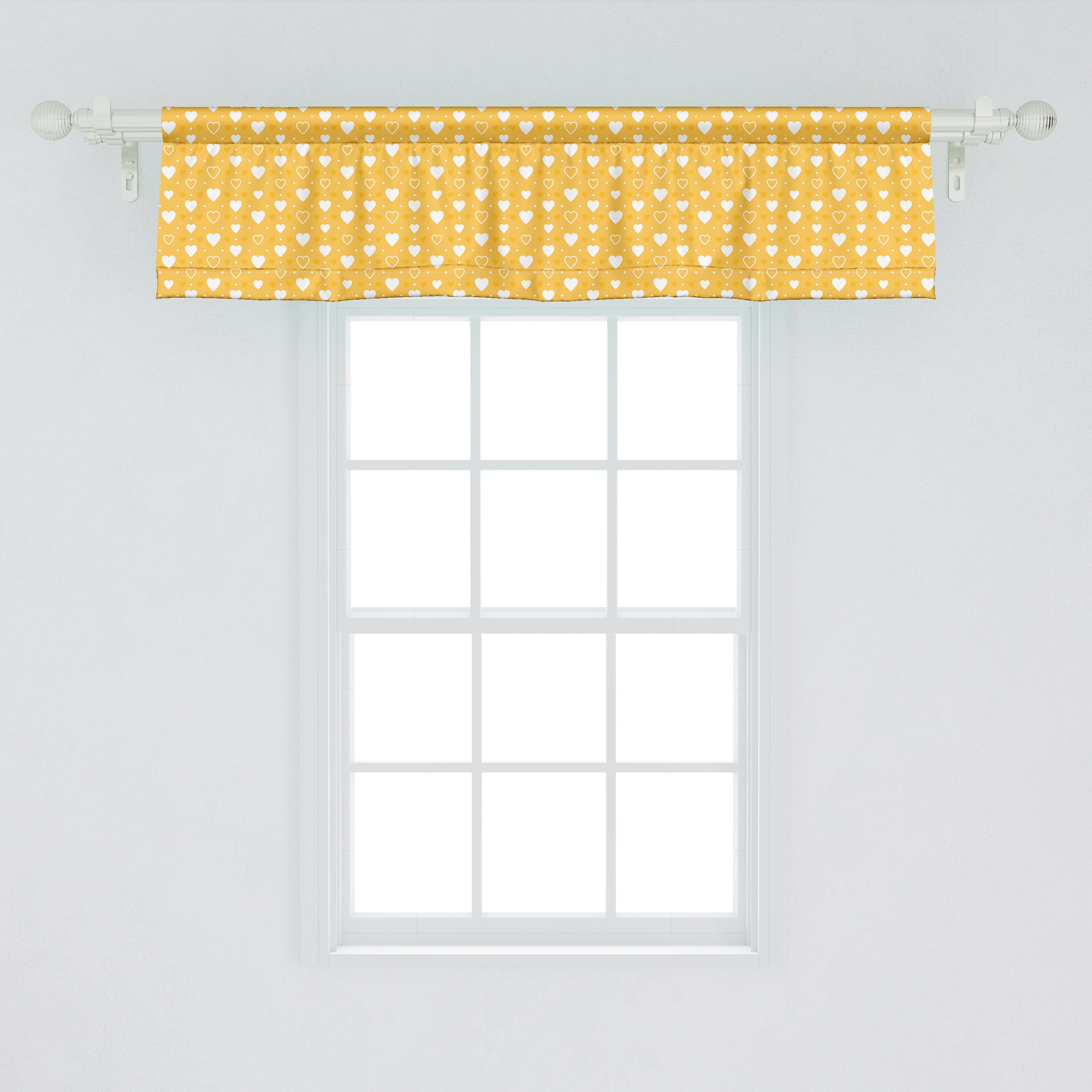 Scheibengardine Vorhang Romantisch Stangentasche, Formen Volant Abakuhaus, für Küche Dekor mit Herz Microfaser, Punkte Schlafzimmer und