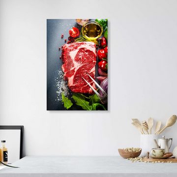 Posterlounge Acrylglasbild Editors Choice, Steakzubereitung, Küche Fotografie