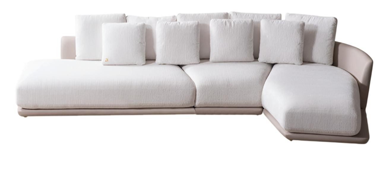 Xlmoebel Ecksofa Weißes Designer Modulsofa im modernen L-Form Stil, Ecksofa 1 Teile, Made in Europa