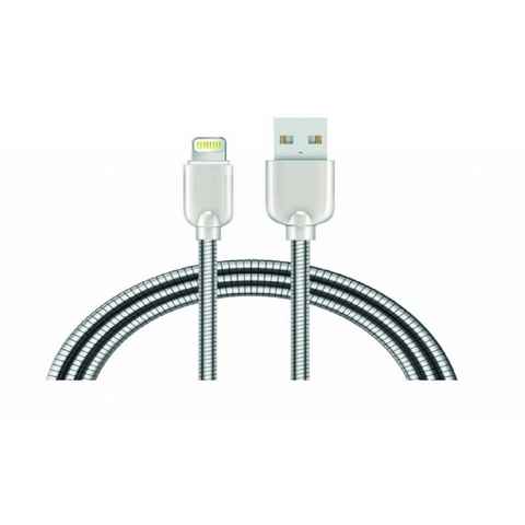 Sunix Sunix 2A Schnellladekabel Nylon 1m Lightning iPhone Metall Dehnbar USB-Kabel, Lightning